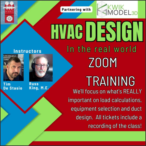 HVAC Design in the real world training flyer image